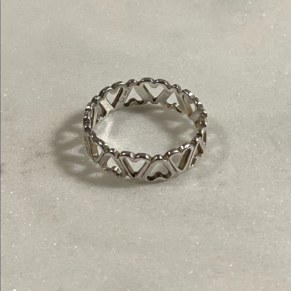 Silver Heart Ring - image 1